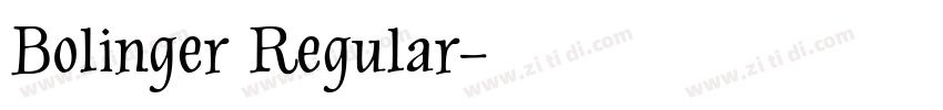 Bolinger Regular字体转换